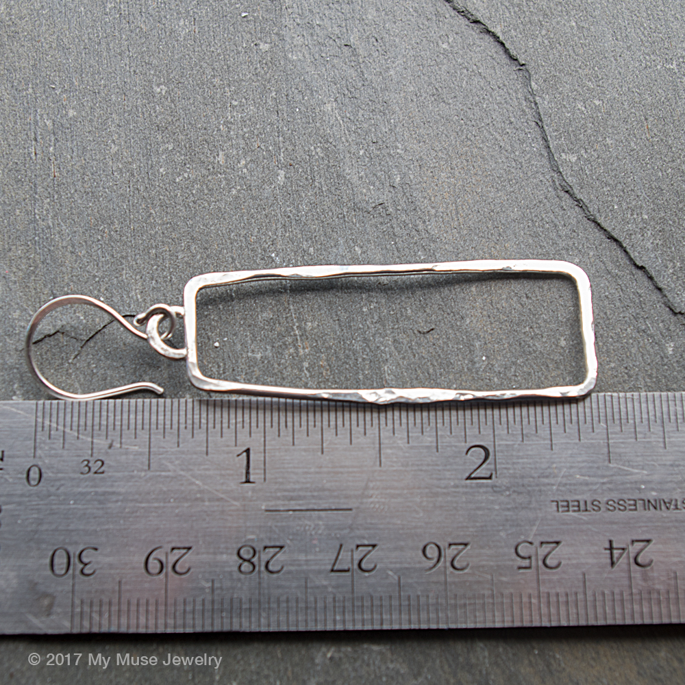 Geometric Sterling Silver Earrings, Contemporary Earrings, Open Rectangle Earrings, Sterling Silver Earrings Geometric, Minimalist Earrings
