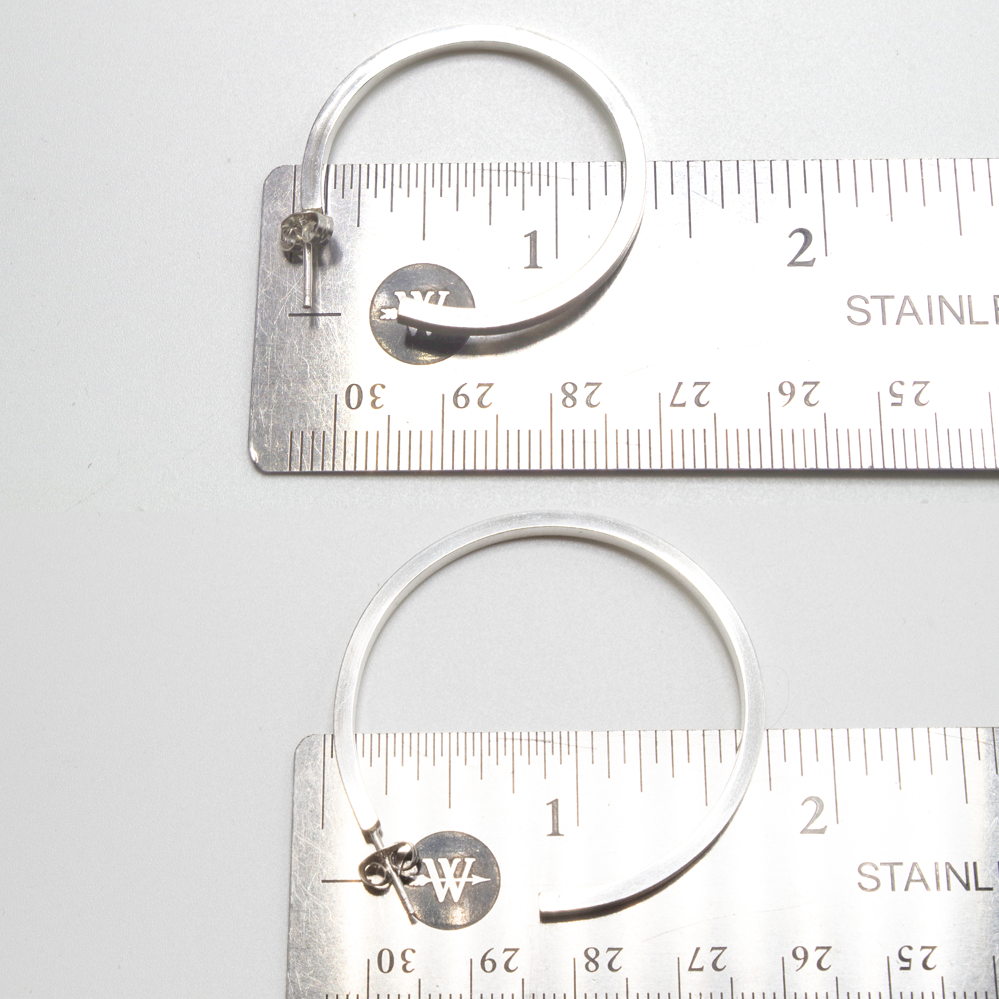 Silver Hoop Earrings, Big Silver Hoop Earrings, Square Wire Hoop Earrings, Sterling Silver Large Hoop Earrings, Thick Silver Hoops
