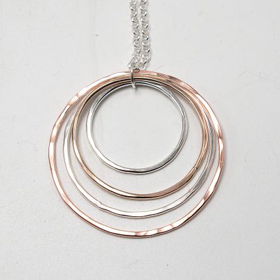 Large Mixed Metal Pendant for Necklace
