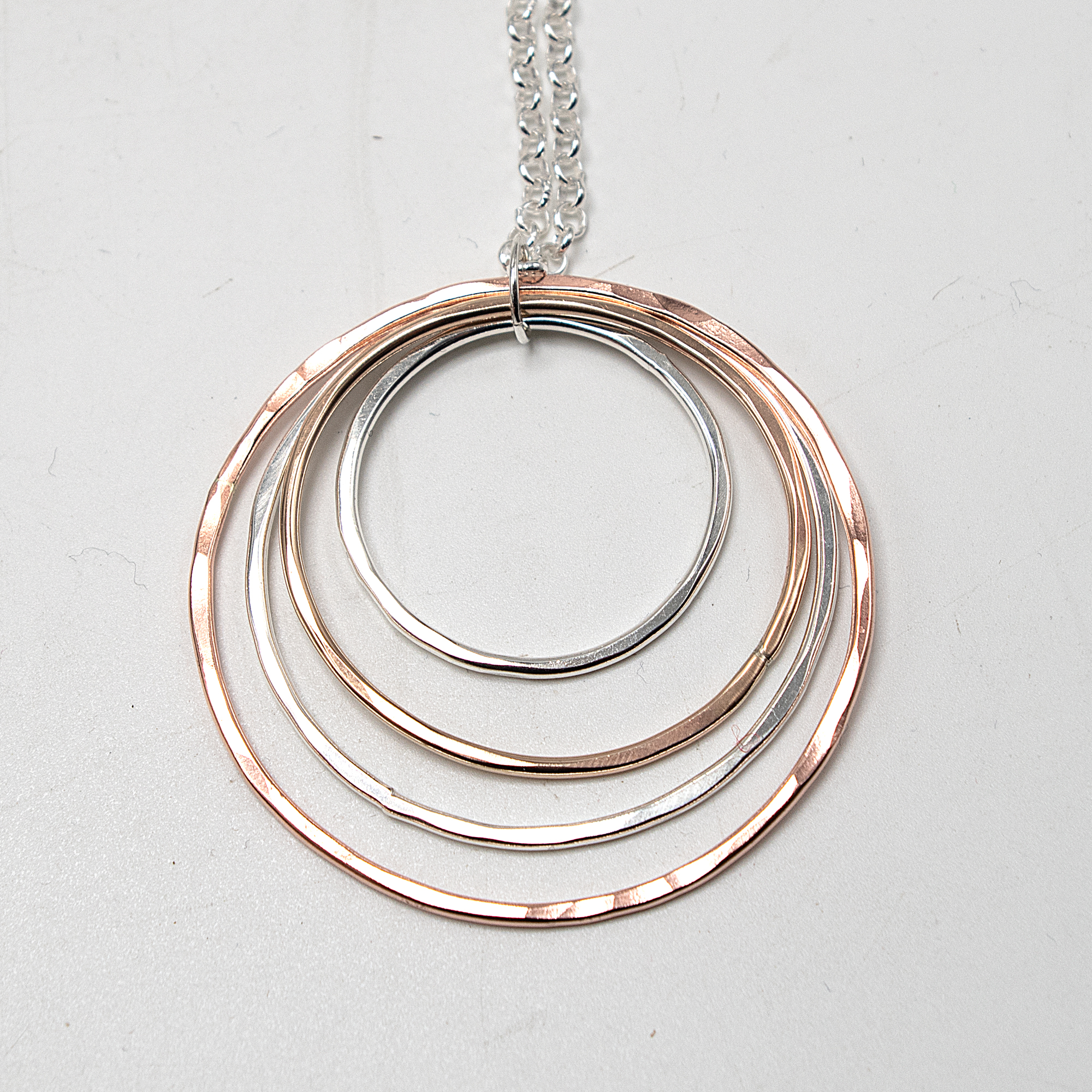 Large Mixed Metal Pendant for Necklace