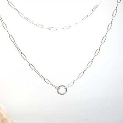 Silver Paperclip Chain Necklace