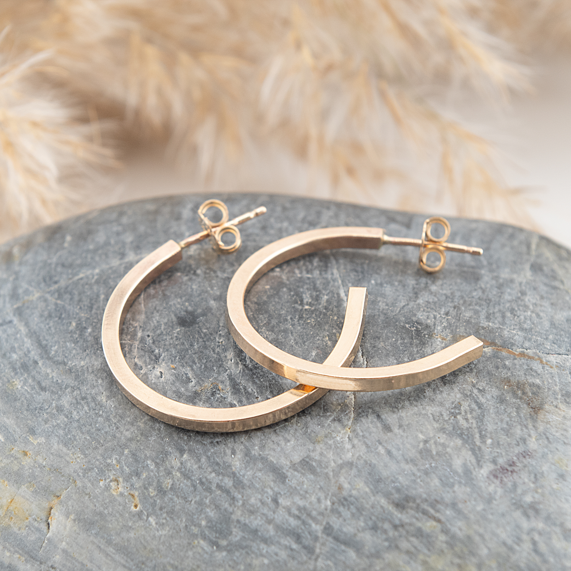 Handcrafted 14k Gold Fill Wire Hoop Earrings: Elegant Everyday Jewelry for Women - Image 2