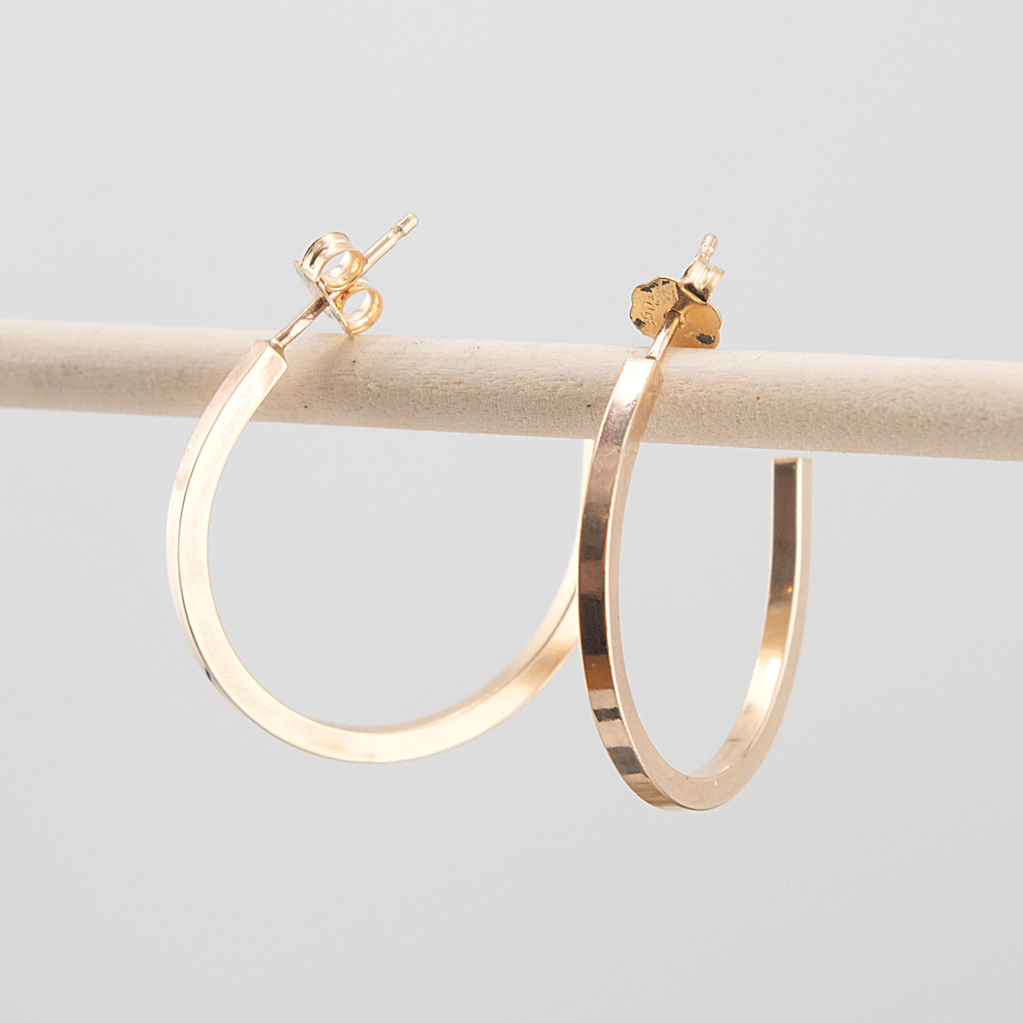 Handcrafted 14k Gold Fill Wire Hoop Earrings: Elegant Everyday Jewelry for Women - Image 8